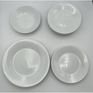 Noritake Snowville 2 salad plates, bread and butter, fruit bowls and 4 saucers
